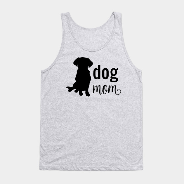Dog Mom Silhouette Black